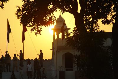 Sonnenuntergang ueber Pakistan im Westen
